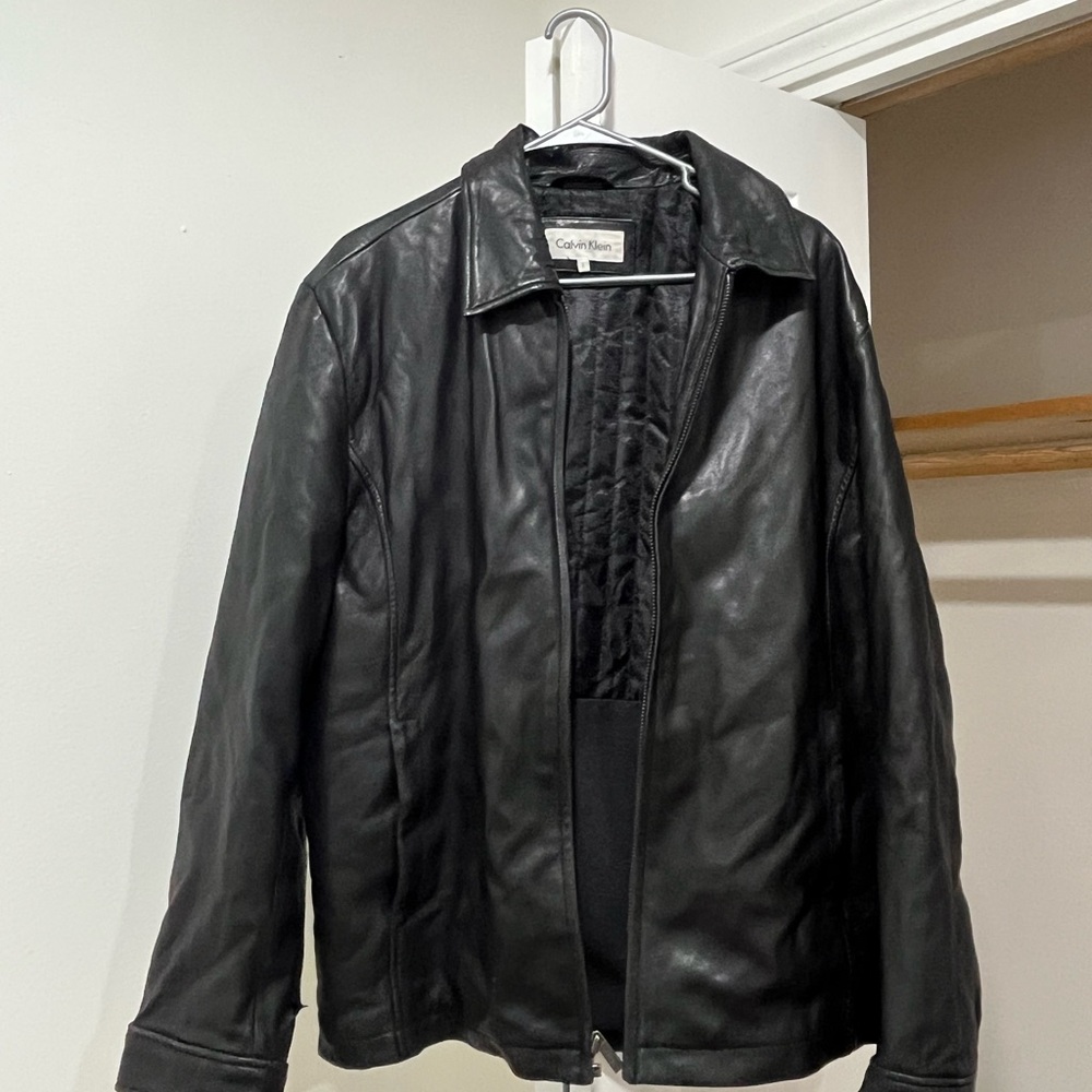 Vintage Calvin Klein Black Leather Jacket
